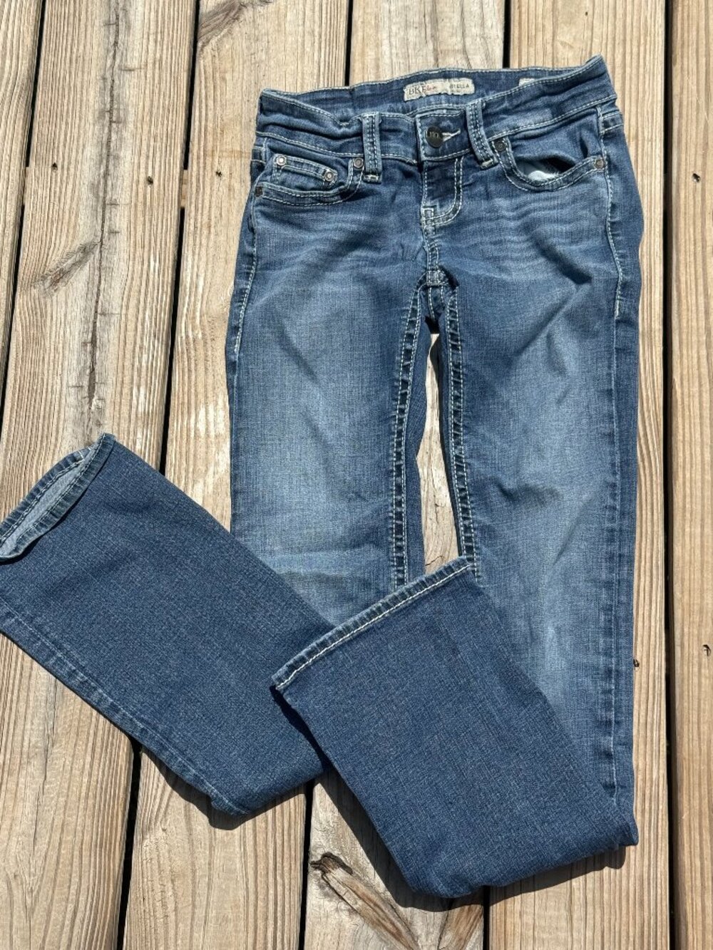 BKE Stella Bootcut Jeans 23R Y2K Western Cowgirl Stretch Denim Blue Fit 3984